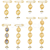 8Pcs 4 Style Iron Brooches JEWB-FH00044-1