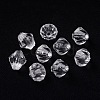 Bicone Shaped Clear Transparent Acrylic Beads X-DBB3mm01-1