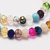 Electroplate Glass Beads Strands GLAA-P312-07-3x4mm-10-3