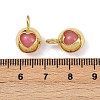 Natural Dyed Agate Heart Pendants KK-A257-20G-02-4