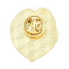 Leaf Shape Alloy Enamel Lapel Pins for Backpack Clothes JEWB-B037-02G-02-3