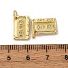 Brass Micro Pave Cubic Zirconia Pendants KK-P308-33G-3