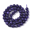 Natural Quartzite Jade Beads Strands G-S150-57-8mm-1-2