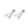 Anti-Tarnish Rhodium Plated 925 Sterling Silver Pendant Bails STER-L058-010P-1