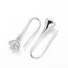Brass Earring Hooks KK-L134-04-2