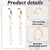 2 Pairs 2 Style Natural Pearl Beaded Dangle Stud Earrings EJEW-AN0002-66-3