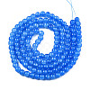 Baking Paint Crackle Glass Beads Strands X-DGLA-Q023-6mm-YS16-3