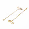 Brass Micro Pave Clear Cubic Zirconia Peg Bails Links KK-Q765-025-NF-2