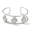 Non-Tarnish 304 Stainless Steel Wide Textured Open Cuff Bangles BJEW-Q348-05P-09-2