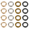 24Pcs 4 Colors Alloy Spring Gate Rings FIND-HS0001-26A-1