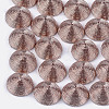 Polyester Thread Fabric Cabochons WOVE-T008-02B-04-1
