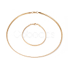Ion Plating(IP) 304 Stainless Steel Chain Necklaces & Bracelets Sets SJEW-E334-01B-G-1