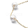 ABS Plastic Imitation Pearl Beaded Chain Bracelet BJEW-JB09421-3