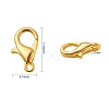 Zinc Alloy Lobster Claw Clasps PALLOY-YW0001-12G-8