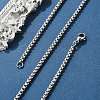 Tarnish Resistant 304 Stainless Steel Venetian Chain Box Chain Necklace Making STAS-A028-N031P-A-1
