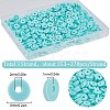 3 Strands Flat Round Handmade Polymer Clay Beads CLAY-SC0001-69E-2