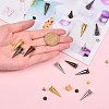 40Ssets 4 Colors Alloy Spikes Screwback Studs PALLOY-SZ0001-24-6