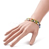 2Pcs 2 Style Natural Pearl & Lampwork Flower & Glass Seed Beaded Stretch Bracelets Set for Women BJEW-JB09101-4