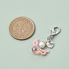 Angel Glass Seed Beads Pendant Decorations HJEW-MZ00109-04-3