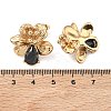 Valentine's Day 304 Stainless Steel Cubic Zirconia Stud Earrings for Women EJEW-F411-01G-01-3