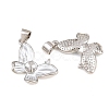 Brass Micro Clear Cubic Zirconia Peg Bails Pin Pendants KK-CBA6A75-51A-P-2