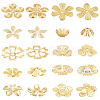 100Pcs 10 Styles Brass Bead Caps for DIY Hair Decoration Accessories KK-PH0005-72-1