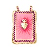 Brass Micro Pave Cubic Zirconia Pendants KK-K408-71G-01-1