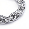Tarnish Resistant 304 Stainless Steel Rope Chain Bracelets BJEW-L673-003-P-2