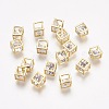 Brass Cubic Zirconia Charms KK-P078-07-1