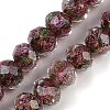 Handmade Gold Sand Lampwork Beads Strands LAMP-R141-10mm-27-1