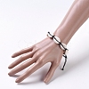 Natural Cowrie Shell Braided Beads Bracelets BJEW-JB05057-01-4