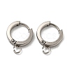 Tarnish Resistant 201 Stainless Steel Huggie Hoop Earrings Findings STAS-A167-01J-P-1
