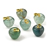 Natural Green Fluorite Teacher Apple Charms G-Z022-02E-G-1