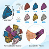 DIY Glitter Imitation Leather Wing Dangle Earring Making Kit DIY-TA0010-26-3