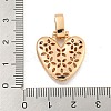 Brass Micro Pave Clear Cubic Zirconia Pendants KK-B099-01G-V-3