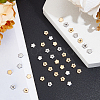 60Pcs 2 Colors Stainless Steel Ear Nuts STAS-BBC0006-40A-4