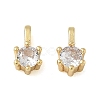 Brass Pave Clear Cubic Zirconia Charms CU-CBA9FFD-11G-06-1
