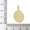 Brass Pave Natural White Shell Pendants KK-S522-07A-G-3