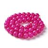 Natural White Jade Imitation Pink Sugilite Beads Strands G-I299-F11-8mm-5
