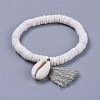 Cotton Thread Tassels Charm Bracelets BJEW-JB04385-01-1