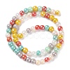 Opaque Electroplate Glass Beads Strands X-GLAA-P056-6mm-A01-2