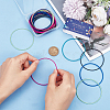 48Pcs 6 Colors Minimalist Spring Chains Stretch Bracelets Set TWIR-SC0001-01-3