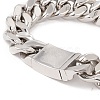 Non-Tarnish 304 Stainless Steel Curb Chains Bracelet for Women BJEW-E107-10P-4