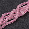 Natural Rose Quartz Beads Strands X-G-G099-F4mm-15-1
