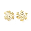 Brass Micro Pave Cubic Zirconia Bead Cap KK-C040-01G-1