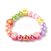 Opaque Acrylic Beads Stretch Bracelet Sets for Kids BJEW-JB06403-6