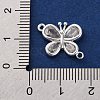 Brass Pave Clear Cubic Zirconia Connector Charms KK-Z066-09S-3