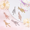 DICOSMETIC 18Pcs 3 Colors Rack Plating Alloy European Dangle Charms FIND-DC0001-25-5