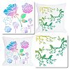 Gorgecraft 2Pcs 2 Styles Plastic Drawing Painting Stencils Templates DIY-GF0006-01B-1