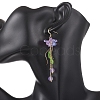 Synthetic Moonstone Dangle Earrings EJEW-JE06937-5